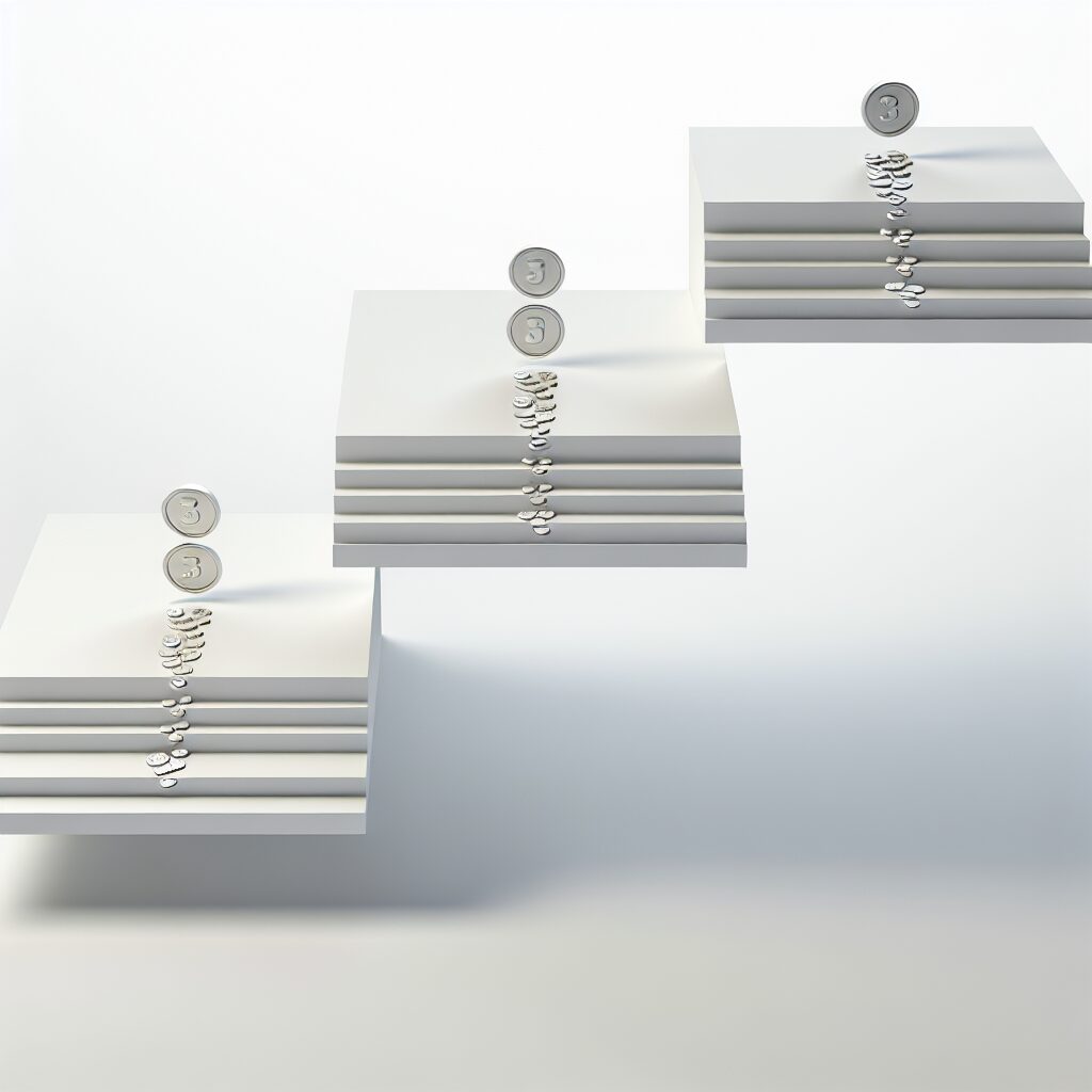 副業収入が段階的に上がっていくスキルスタッキングのイメージ