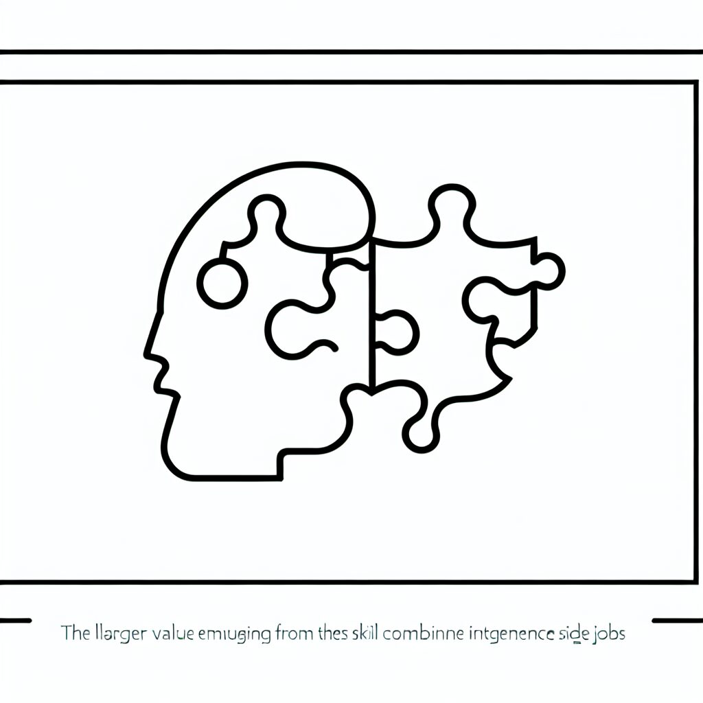 スキルの掛け合わせで収入が加速するイメージ