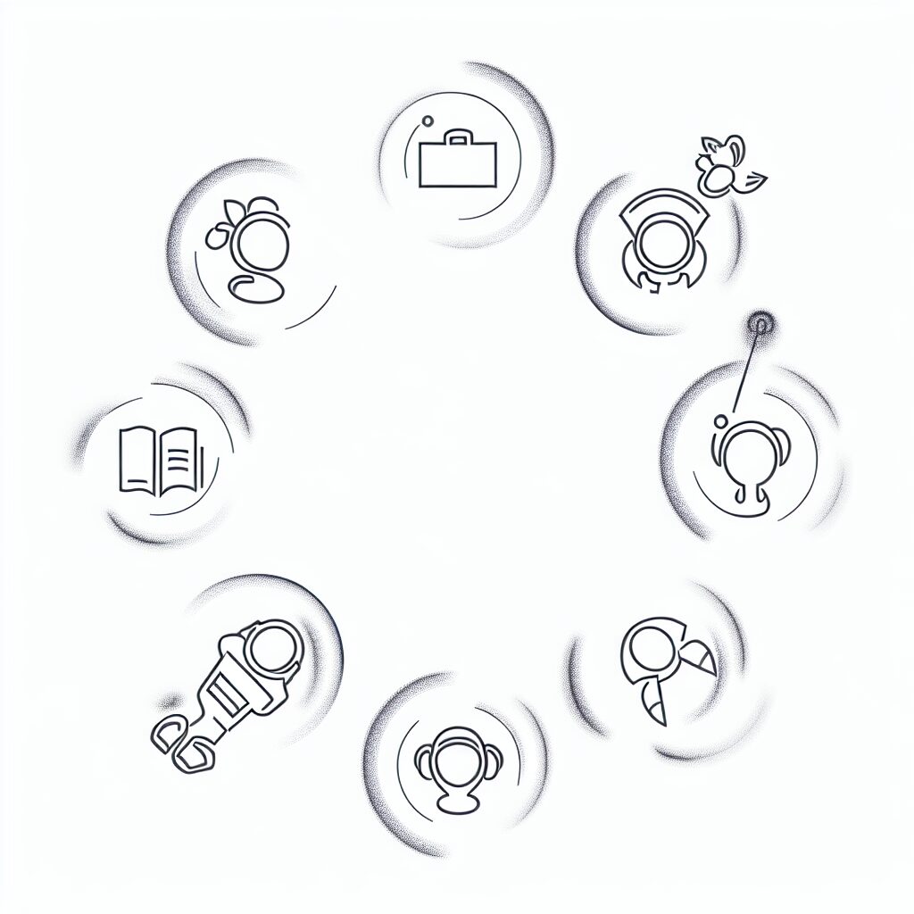 初心者向けAI副業7種類のイメージ図