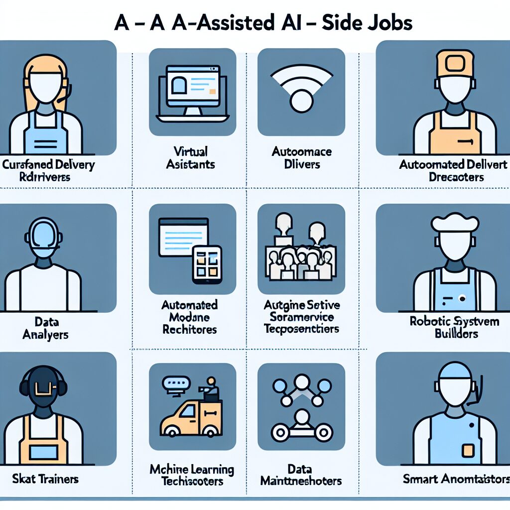 2026年のAI副業10ジャンルをアイコンで整理したイメージ図