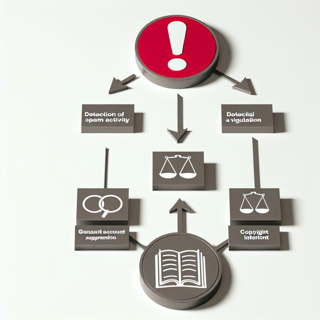 インスタアカウントが凍結されるまでの主な原因フロー