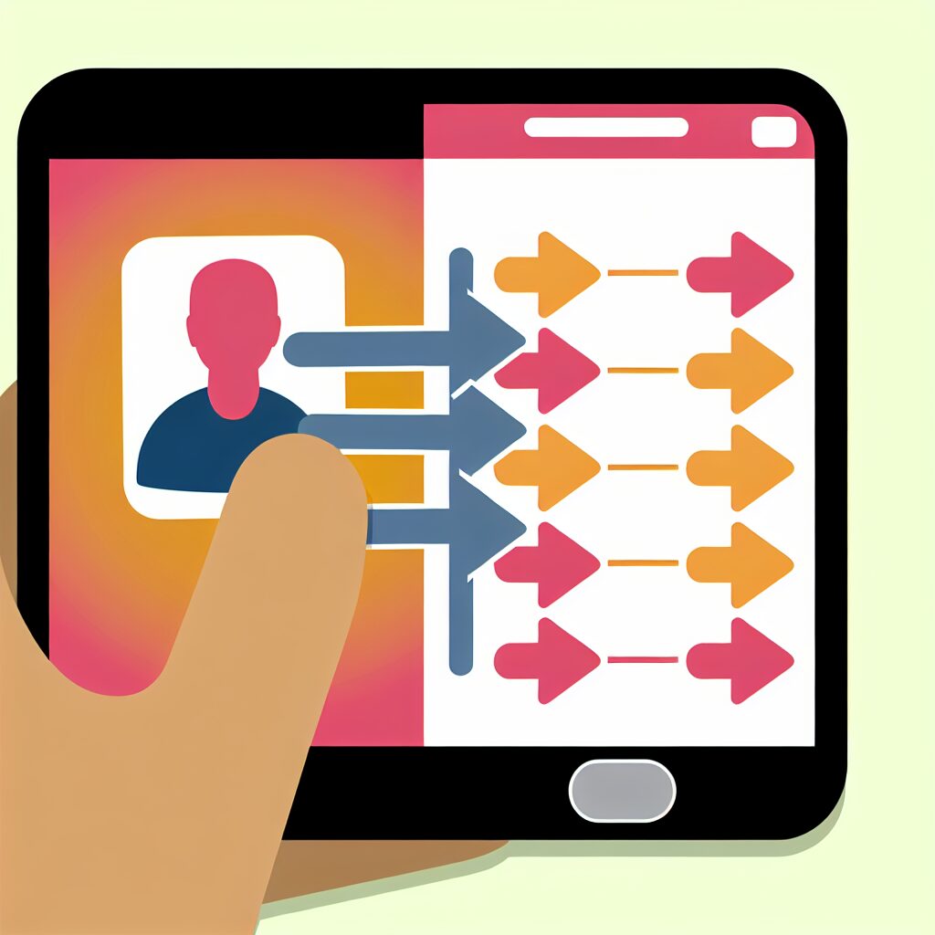 自動いいねの仕組みをシンプルに示したイメージ図