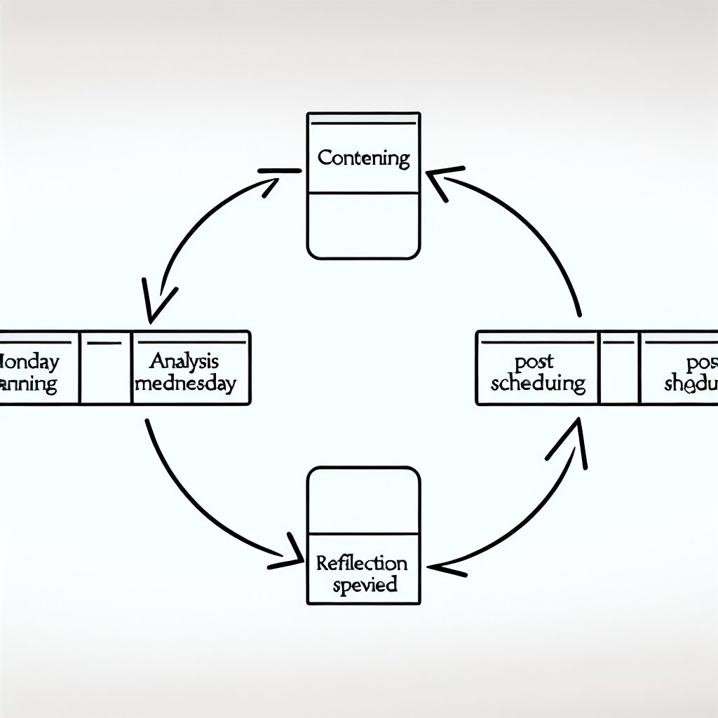 ツール導入後の週次運用フローのイメージ